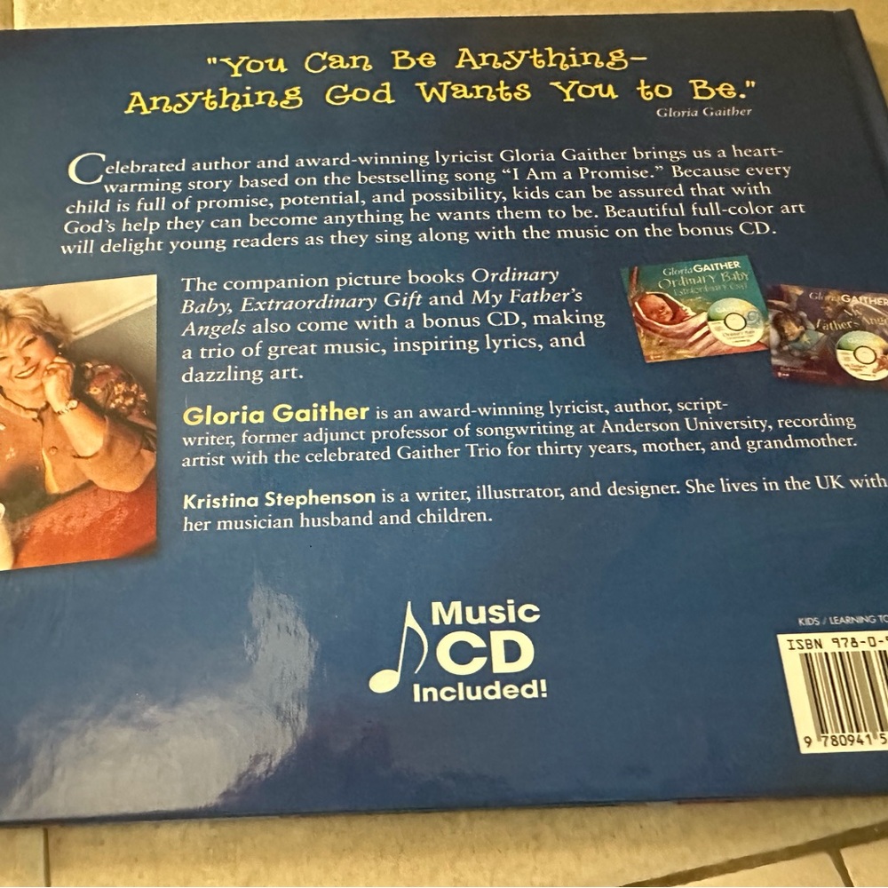 GLORIA GAITHER “I Am a Promise” - children’s hardback book (with CD) - Picture 10 of 14